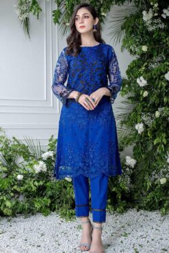 Zainab Chottani Unstitch Embroidered Net Stuff 2022