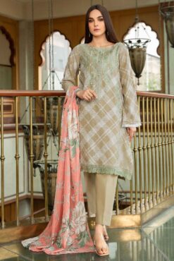 Lime-lite new summer collection with Chiffon dupatta