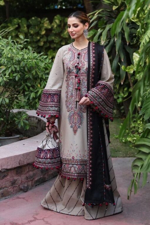 Jazim new arrival summer lawn collection with Bamber chiffon dupatta