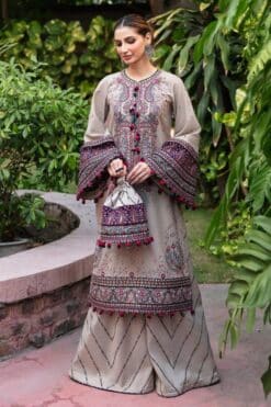 Jazim new arrival summer lawn collection with Bamber chiffon dupatta