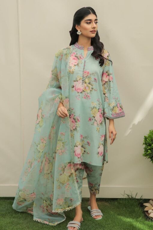 Baroque summer lawn collection with lawn dupatta